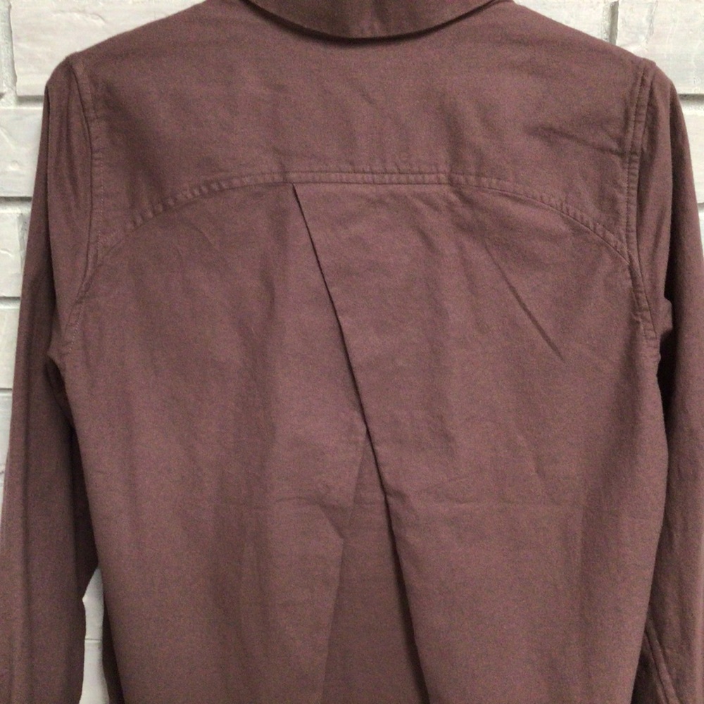 LULULEMON- Soft Flannel button down shirt in plum colour - SIZE 6 NWT - Picture 4 of 8